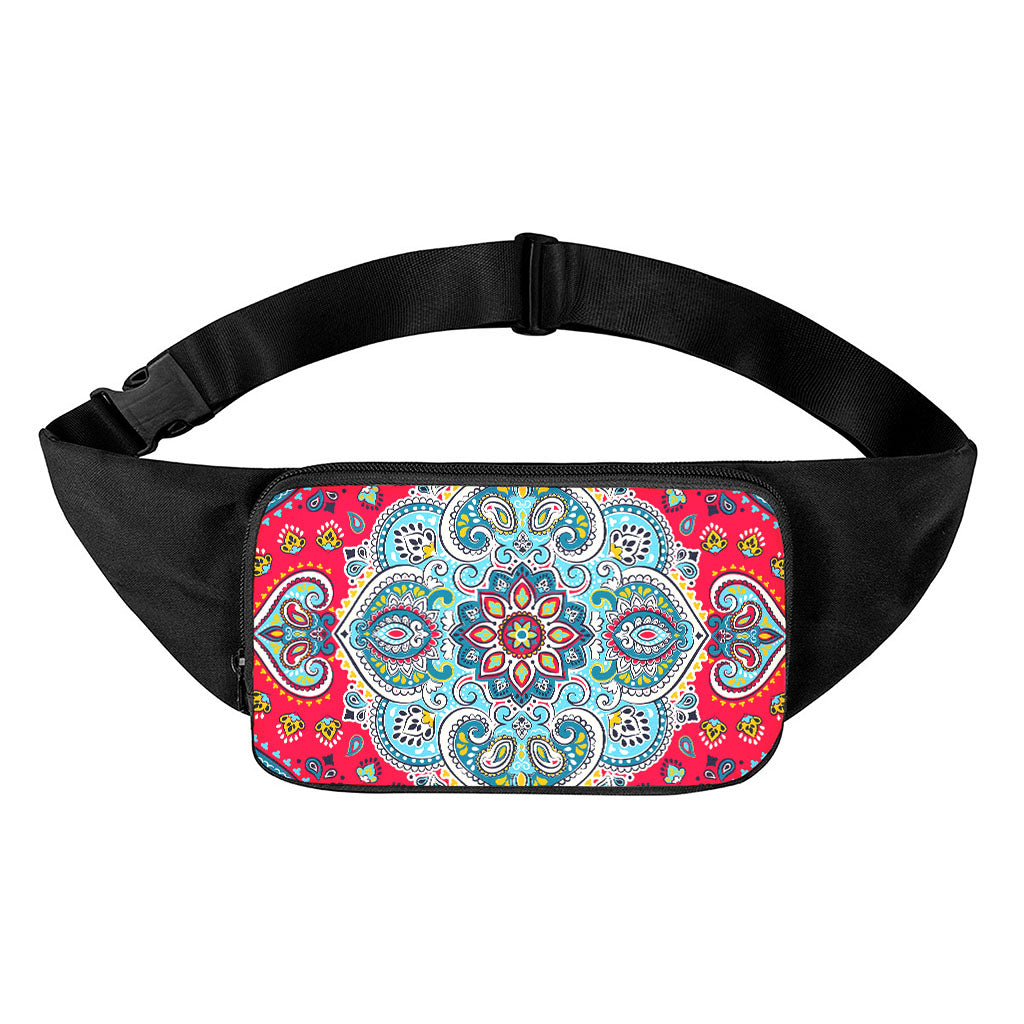 Floral Paisley Mandala Print Waist Bag