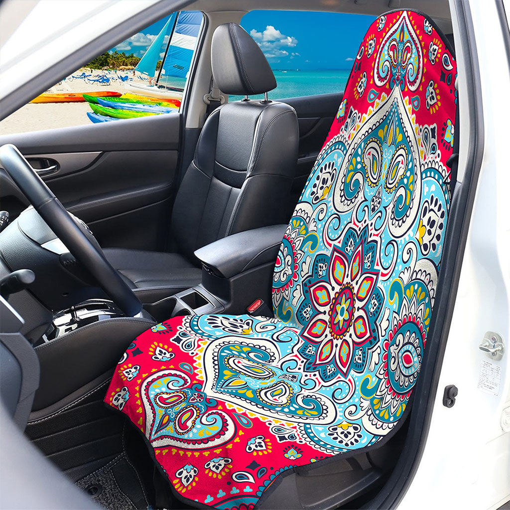Floral Paisley Mandala Print Waterproof Car Seat Cover