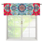 Floral Paisley Mandala Print Window Valance