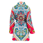 Floral Paisley Mandala Print Women's Bathrobe