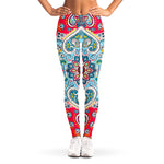 Floral Paisley Mandala Print Women's Leggings
