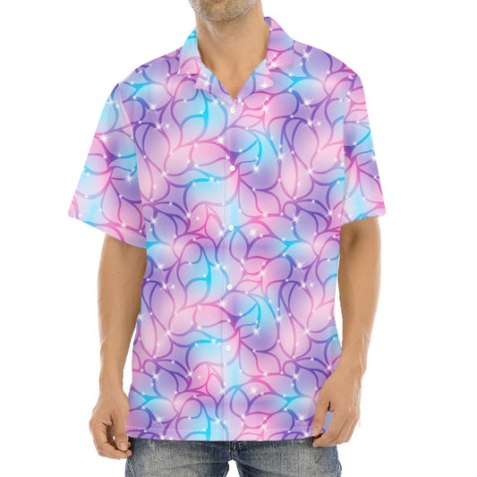 Floral Sparkle Print Aloha Shirt