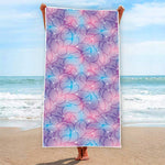 Floral Sparkle Print Beach Towel