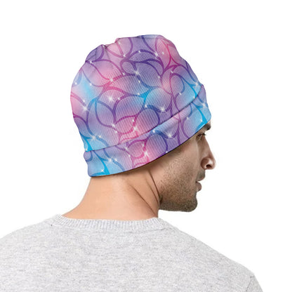 Floral Sparkle Print Beanie