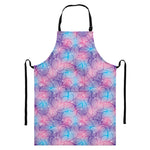 Floral Sparkle Print Bib Apron With Pocket