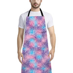Floral Sparkle Print Bib Apron With Pocket