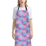 Floral Sparkle Print Bib Apron With Pocket