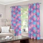 Floral Sparkle Print Blackout Grommet Curtains
