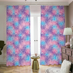 Floral Sparkle Print Blackout Pencil Pleat Curtains