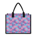 Floral Sparkle Print Canvas Tote Bag
