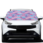 Floral Sparkle Print Car Windshield Snow Cover