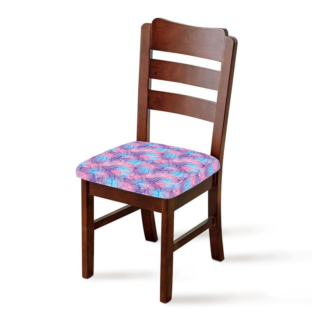 Floral Sparkle Print Chair Cushion Cover