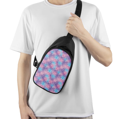 Floral Sparkle Print Chest Bag