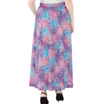 Floral Sparkle Print Chiffon Maxi Skirt
