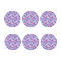 Floral Sparkle Print Coaster Set