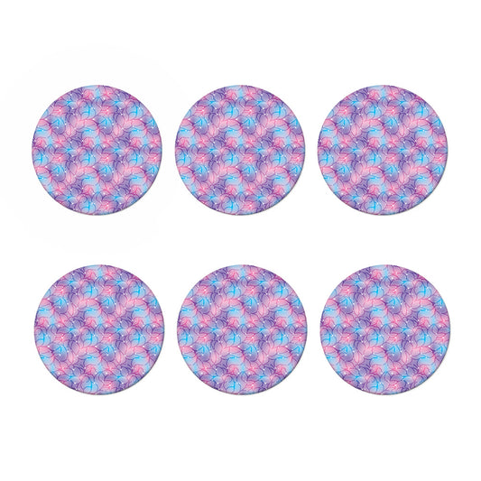 Floral Sparkle Print Coaster Set