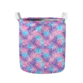 Floral Sparkle Print Collapsible Laundry Basket