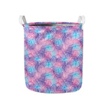 Floral Sparkle Print Collapsible Laundry Basket