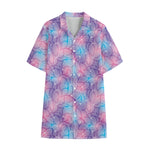 Floral Sparkle Print Cotton Hawaiian Shirt