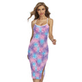 Floral Sparkle Print Cross Back Cami Dress