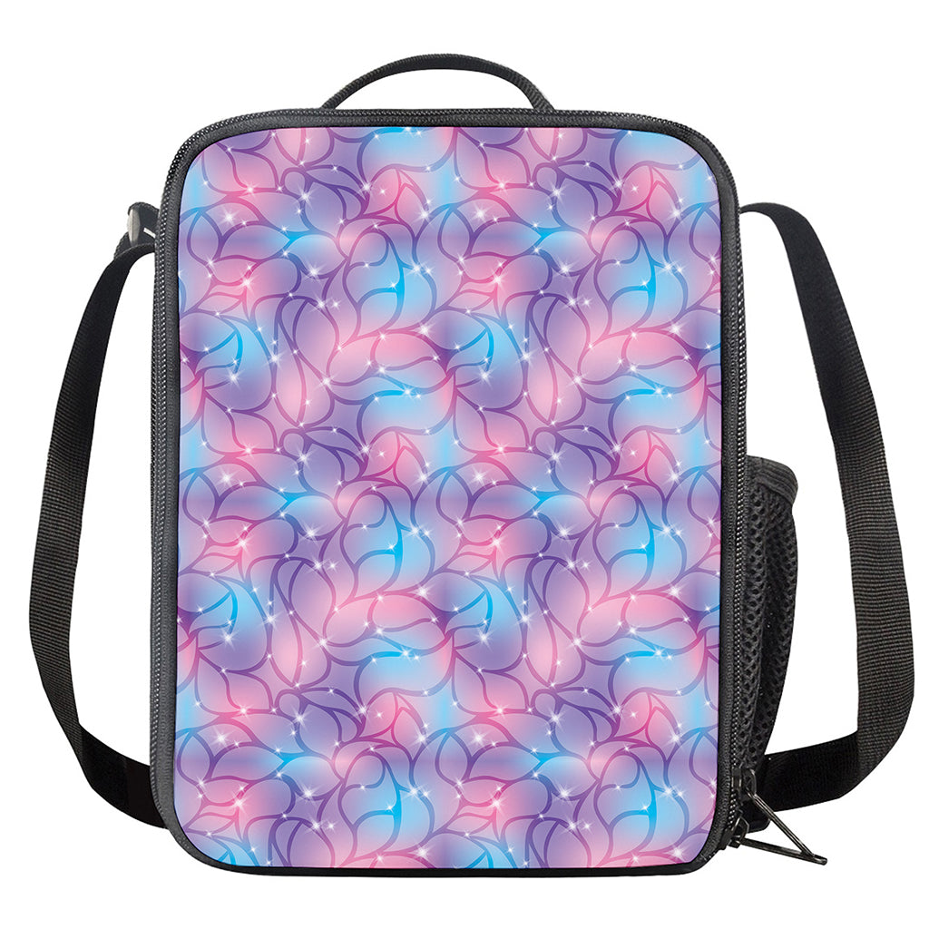 Floral Sparkle Print Crossbody Lunch Bag