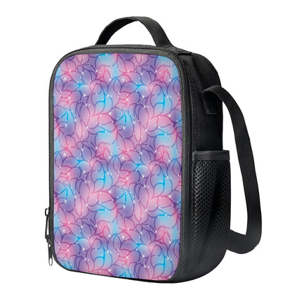 Floral Sparkle Print Crossbody Lunch Bag