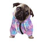 Floral Sparkle Print Dog Zip Up Hoodie
