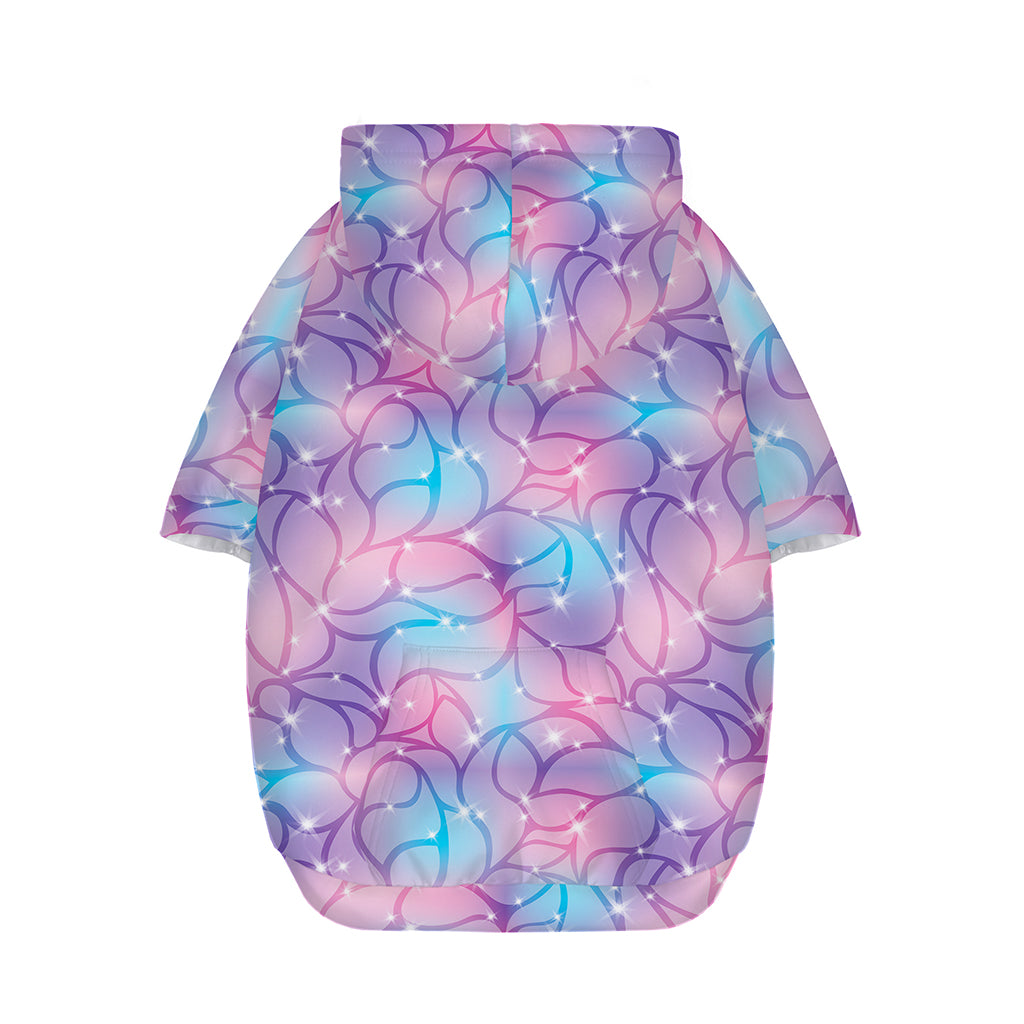 Floral Sparkle Print Dog Zip Up Hoodie