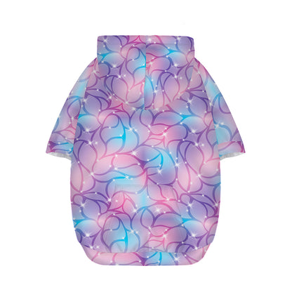 Floral Sparkle Print Dog Zip Up Hoodie