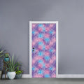 Floral Sparkle Print Door Sticker