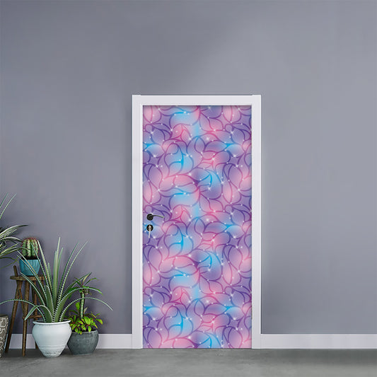 Floral Sparkle Print Door Sticker