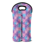 Floral Sparkle Print Double Neoprene Wine Tote