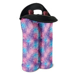 Floral Sparkle Print Double Neoprene Wine Tote