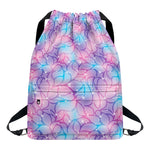 Floral Sparkle Print Drawstring Backpack
