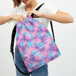 Floral Sparkle Print Drawstring Backpack