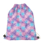 Floral Sparkle Print Drawstring Bag