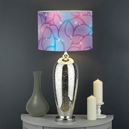Floral Sparkle Print Drum Lamp Shade