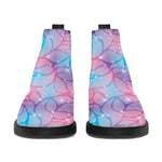 Floral Sparkle Print Flat Ankle Boots