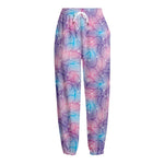 Floral Sparkle Print Fleece Lined Knit Pants