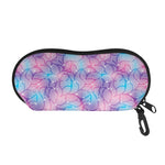 Floral Sparkle Print Glasses Case