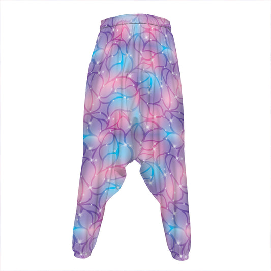 Floral Sparkle Print Hammer Pants