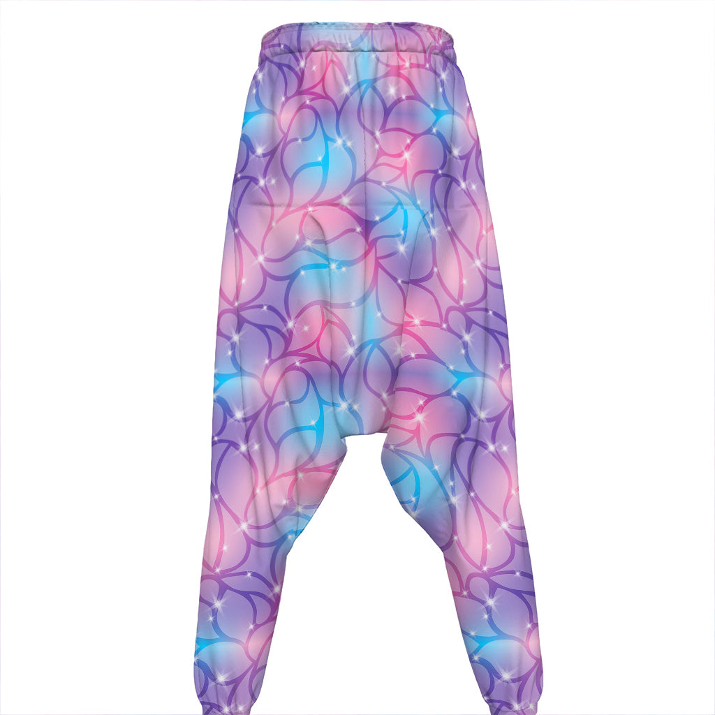 Floral Sparkle Print Hammer Pants