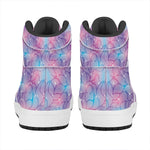 Floral Sparkle Print High Top Leather Sneakers