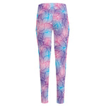 Floral Sparkle Print High-Waisted Pocket Leggings