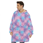 Floral Sparkle Print Hoodie Blanket