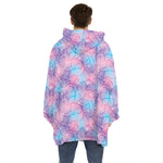 Floral Sparkle Print Hoodie Blanket