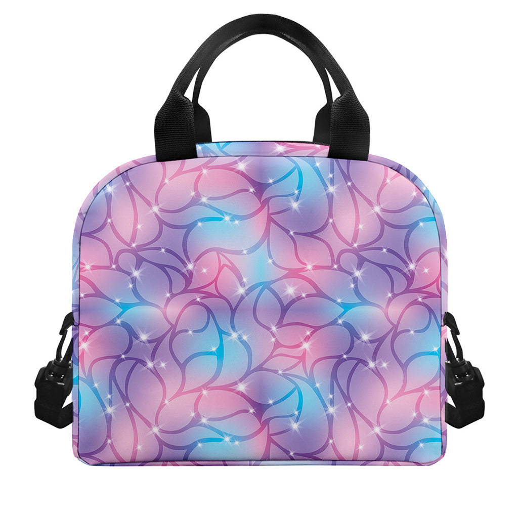 Floral Sparkle Print Insulated Lunch Bag