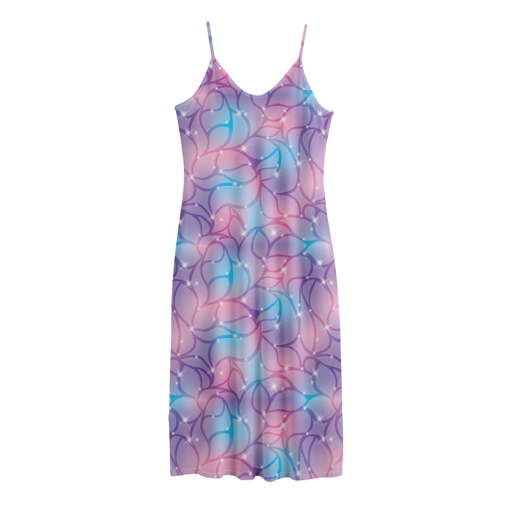 Floral Sparkle Print Jersey Midi Cami Dress