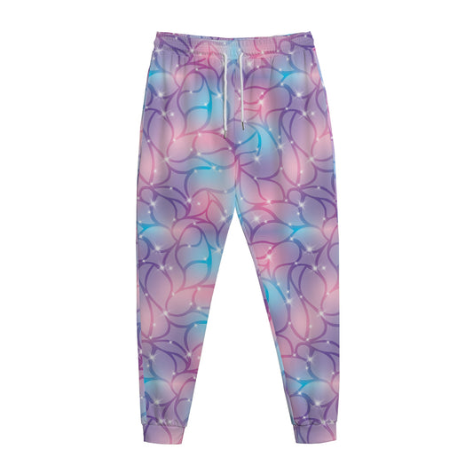 Floral Sparkle Print Jogger Pants
