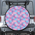 Floral Sparkle Print Leather Spare Tire Cover